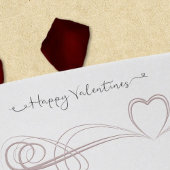 Happy Valentines Filigree Calligrafy Line Art Permastempel