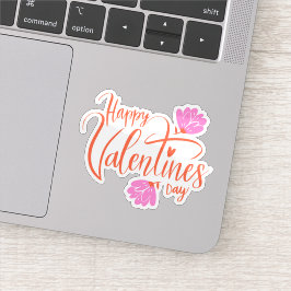 Happy valentines florale Aufkleber