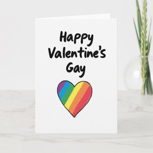 Happy Valentines Gay Card Karte (Vorderseite)