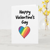 Happy Valentines Gay Card Karte (Gelbe Blume)