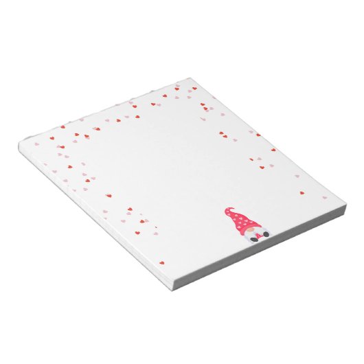 Happy Valentine's Gnome Notizblock (angewinkelt)