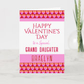Happy Valentine's Grand-Daughter-Karte Feiertagskarte (Vorderseite)