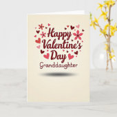 Happy Valentines Granddaughter Card Karte (Gelbe Blume)