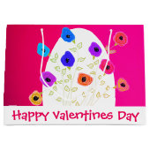 Happy Valentines Große Geschenktasche Geschenktüte (Vorderseite)
