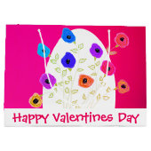 Happy Valentines Große Geschenktasche Geschenktüte (Rückseite)