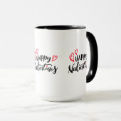 Happy Valentines Handgeschriebenes Typografie-Desi Tasse (VorderseiteRechts)