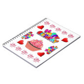 Happy Valentine's Happy Birthday Notebook Notizblock (Linke Seite)