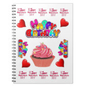 Happy Valentine's Happy Birthday Notebook Notizblock (Vorderseite)
