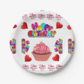 Happy Valentine's Happy Birthday Paper Teller (Vorderseite)