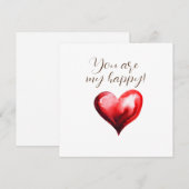 Happy Valentines Heart Feiertagskarte (Vorne/Hinten)