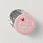 Happy Valentine's Heart Swash Button (Vorne & Hinten)