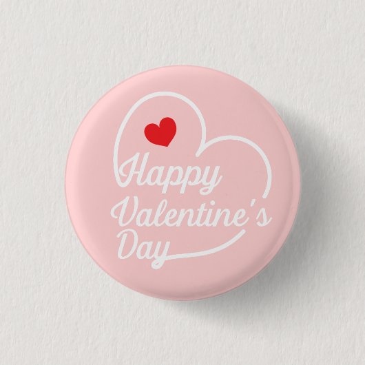 Happy Valentine's Heart Swash Button (Vorderseite)