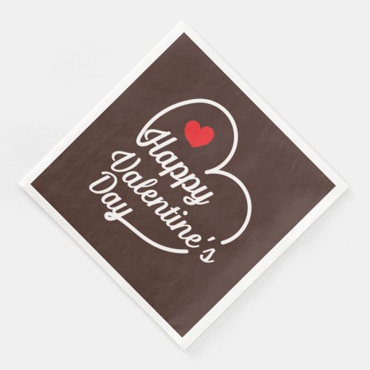 Happy Valentine's Heart Swash ID734 Serviette (Ecke)