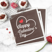 Happy Valentine's Heart Swash ID734 Serviette