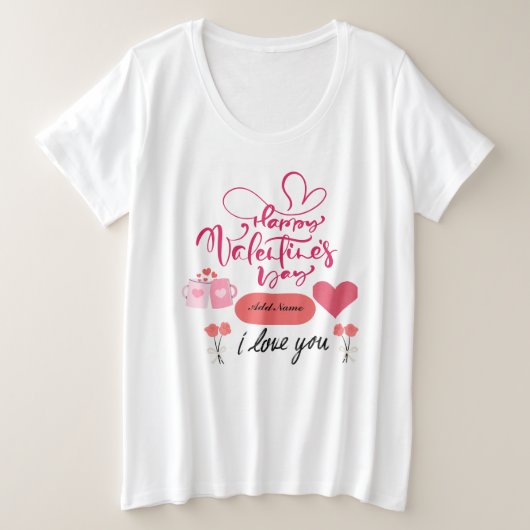 Happy Valentines "I Liebe You" T - Shirt (Design vorne)