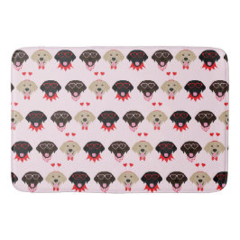 Happy Valentines Labrador Retriever Hunde Badematte