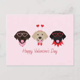 Happy Valentines Labrador Retriever Hunde Feiertagspostkarte