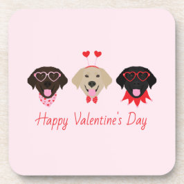 Happy Valentines Labrador Retriever Hunde Getränkeuntersetzer