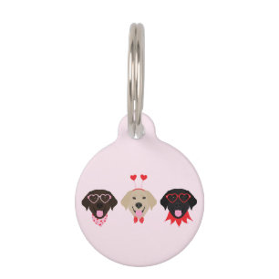 Happy Valentines Labrador Retriever Hunde Haustiermarke