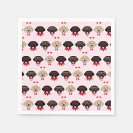 Happy Valentines Labrador Retriever Hunde Serviette