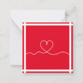 Happy Valentines Liebe Day Valentine Card Mitteilungskarte (Rückseite)