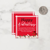 Happy Valentines Liebe Day Valentine Card Mitteilungskarte (Vorderseite/Rückseite Beispiel)