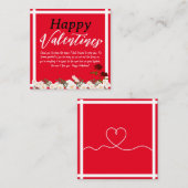 Happy Valentines Liebe Day Valentine Card Mitteilungskarte (Vorne/Hinten)