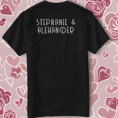 Happy Valentine's lustiges Zitat-Paar Monogramm T-Shirt