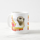 Happy Valentines Meerkat BESTE FREUNDIN Kaffee Tas Kaffeetasse (Vorderseite Links)