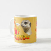 Happy Valentines Meerkat Cust. Tasse des Kaffees (Vorderseite Links)
