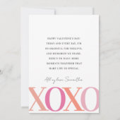 Happy Valentines Modern Pink Foto Feiertagskarte (Rückseite)