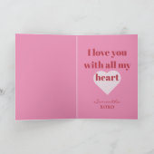 Happy Valentines Niedlich Pink Heart Foto Collage Karte (Innenseite)