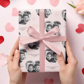 Happy Valentine's Personalisiert Heart Foto Pastel Geschenkpapier