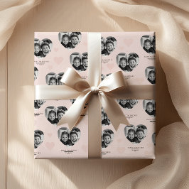 Happy Valentine's Personalisiert Heart Foto Pastel Geschenkpapier