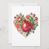 Happy Valentine's Rose Bridesmaids Luncheon Einladung (Rückseite)