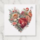 Happy Valentine's Rose Hochzeit Geschenkanhänger (Rückseite)