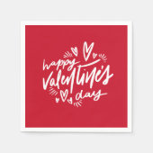 Happy Valentines Serviette (Vorderseite)