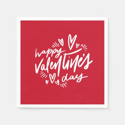 Happy Valentines Serviette (Vorderseite)