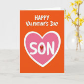 Happy Valentines Son Brush Heart Card Karte (Gelbe Blume)