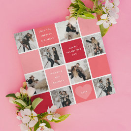 Happy Valentines Tag 8 Foto Grid Feiertagskarte