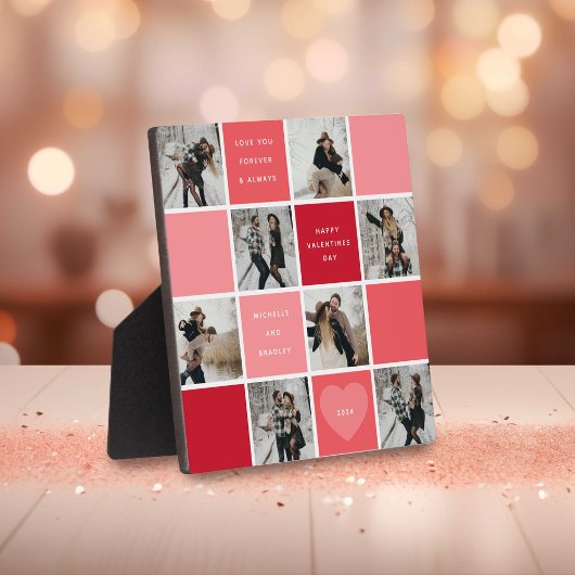 Happy Valentines Tag 8 Foto Grid Fotoplatte