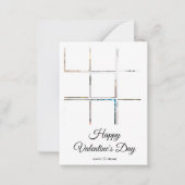 Happy Valentines Tag 9 Fotos Collage personalisier Mitteilungskarte (Vorderseite)