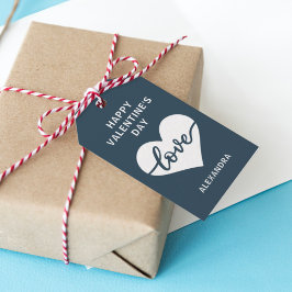 Happy Valentine's Tag einfache Herz Liebe Gift Tag Geschenkanhänger