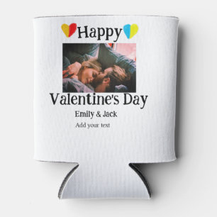 Happy valentine's Tag fügen Sie Pärchen Namen Foto Dosenkühler