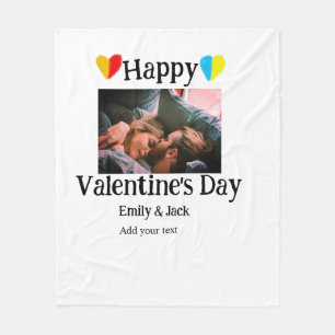 Happy valentine's Tag fügen Sie Pärchen Namen Foto Fleecedecke