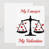 Happy Valentines Tag meine Anwaltskarte Feiertagskarte (Vorne/Hinten)