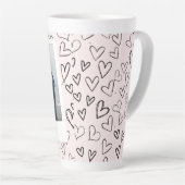 Happy Valentines Tag moderne stilvolle romantische Milchtasse (Rechte Ecke)
