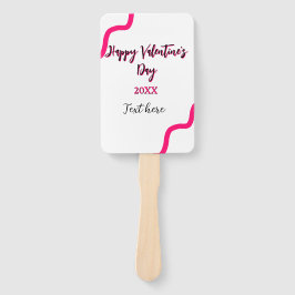 Happy Valentine's Tag rosa schwarze Spiralfett let Fächer