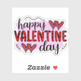 Happy Valentines Tagesaufkleber Aufkleber