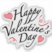 Happy Valentines Tagesaufkleber Aufkleber (Vorderseite)